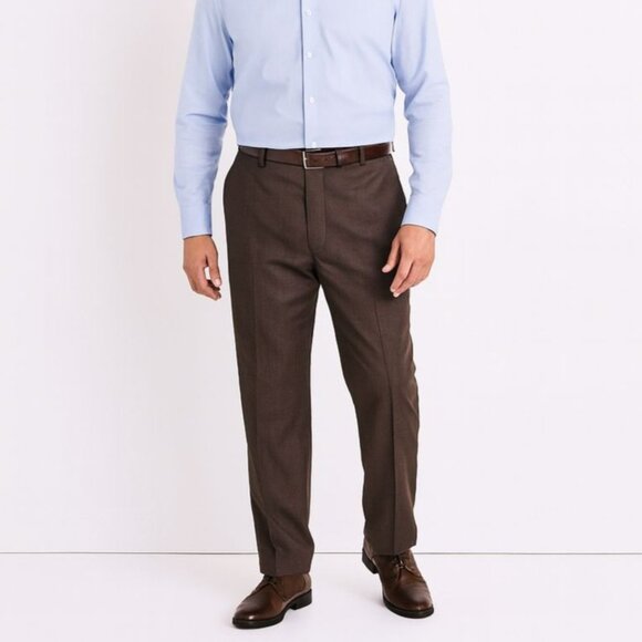 NEW Roundtree & Yorke Travel Smart Pants Pleated Cuffed Classic Fit 40W 32L - Picture 1 of 11